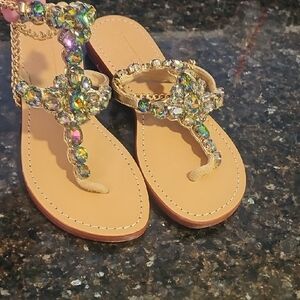 Mystic Iridescent Jewel Sandals